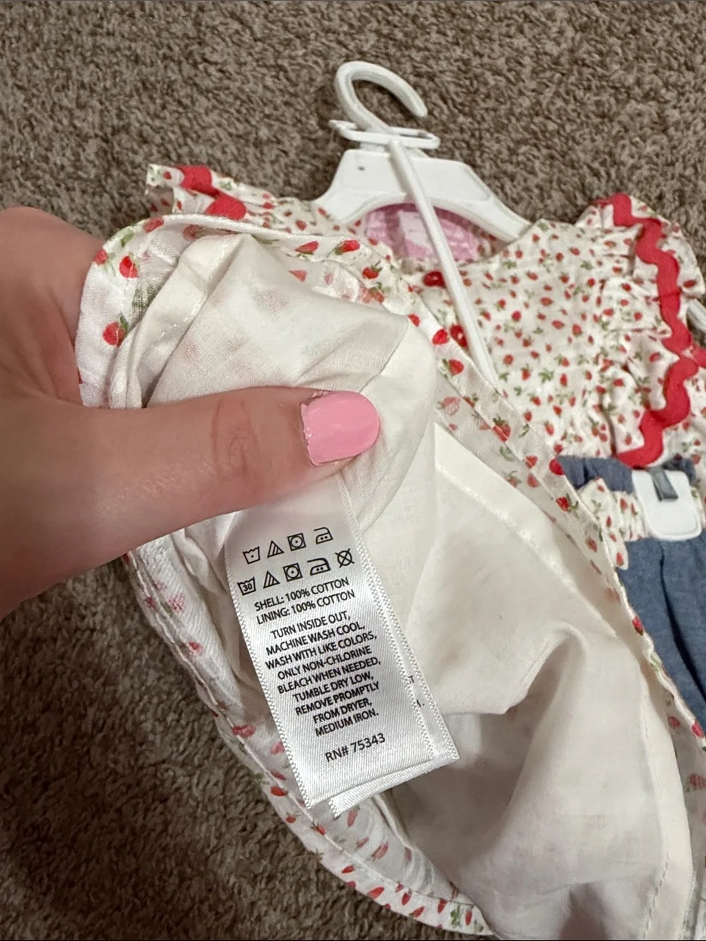 NWT Tommy Bahama Baby Girl's Strawberry Print 3 Piece Hat Set Size 12 Months
